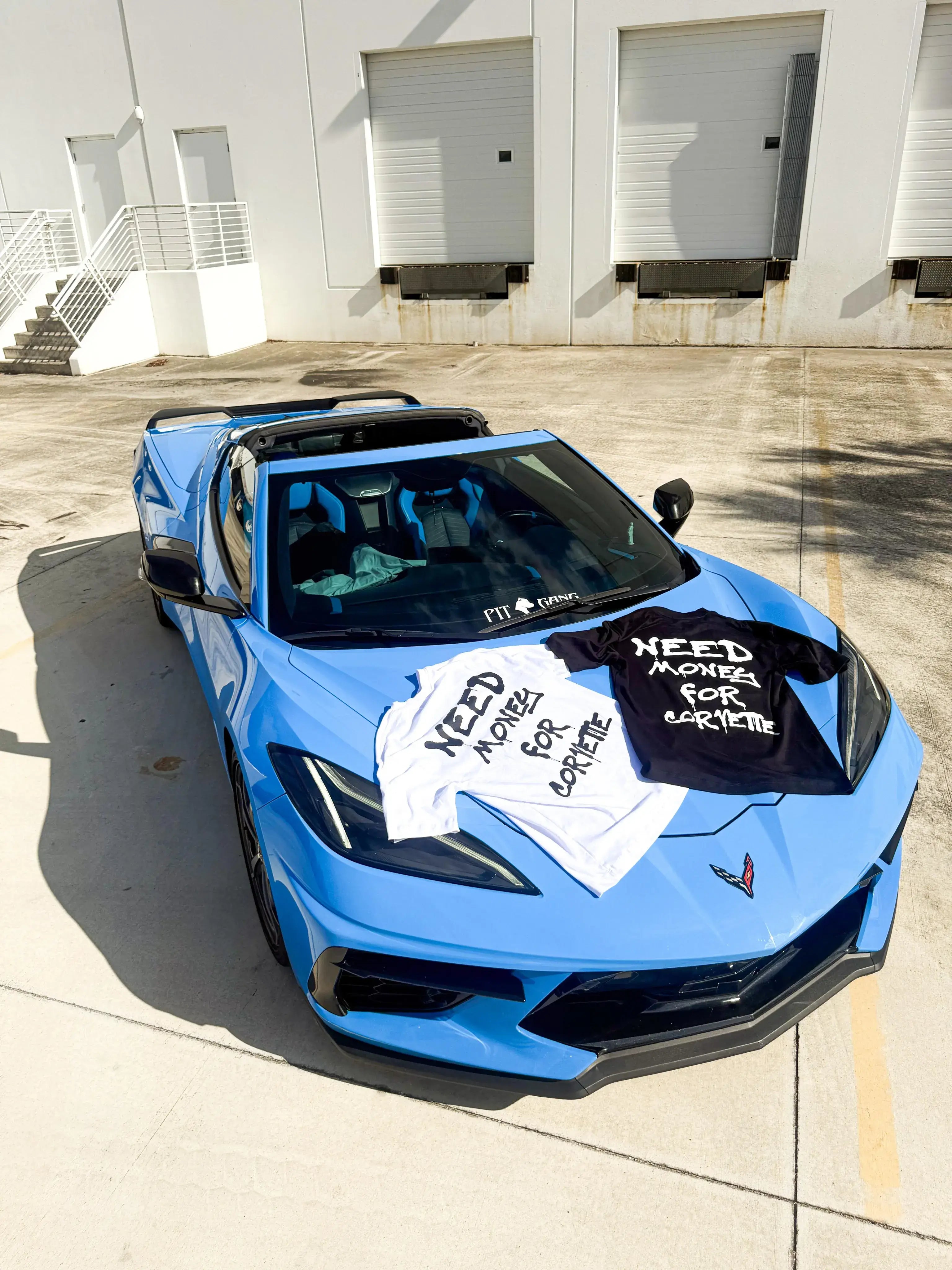 BLACK T-SHIRT – NEED MONEY FOR CORVETTE COLLECTION